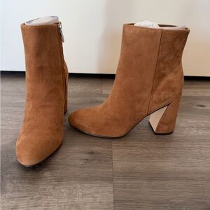 Nine West Brown Suede Ankle Booties